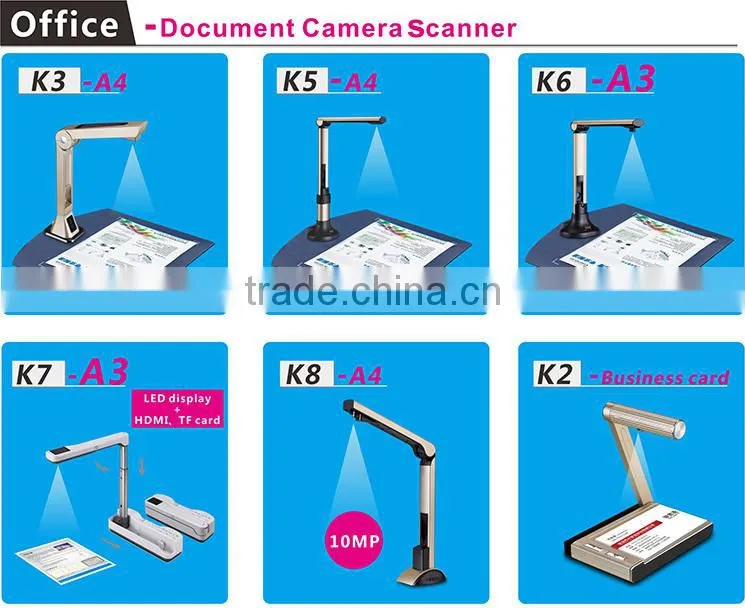 5MP Auto focus document camera portable A4 shooting size
