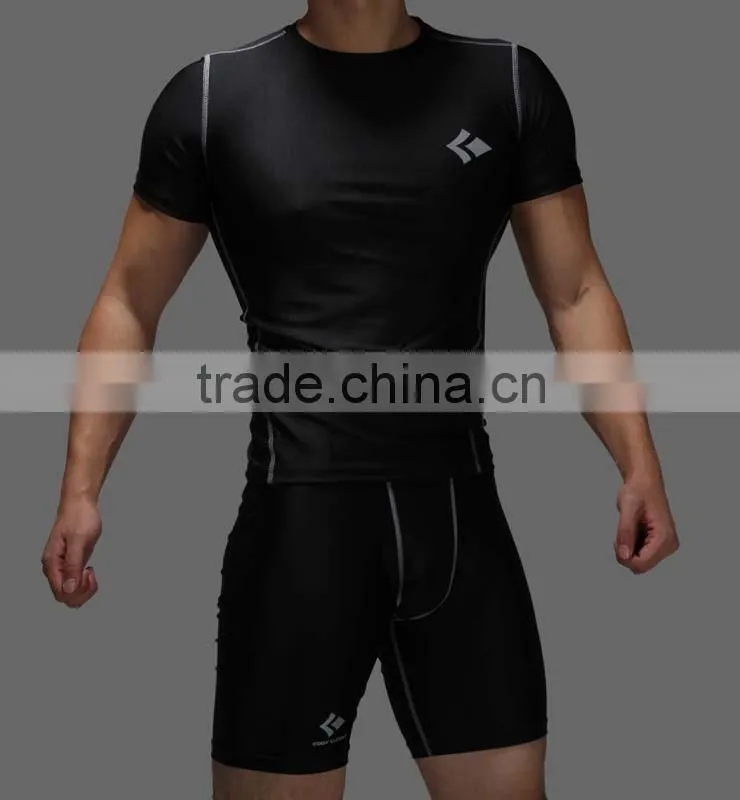 Guangzhou clothing factory custom design printing gym short sleeve dry fit t-shirts training & jogging sports wear type for male