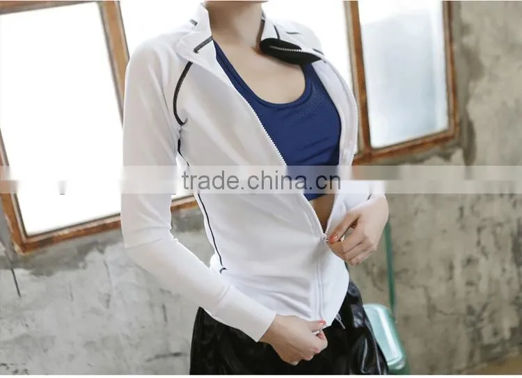 Sublimation Custom Full Zip Compression Hoodies, Sexy Sports Hoodies for Women