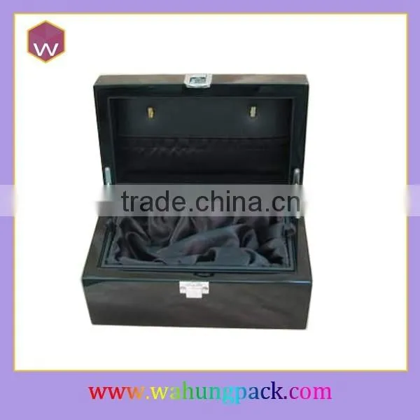 2016 New Style Blue Painting Red Wine Box/ New Luxury Wood Wine Gift Box Custom