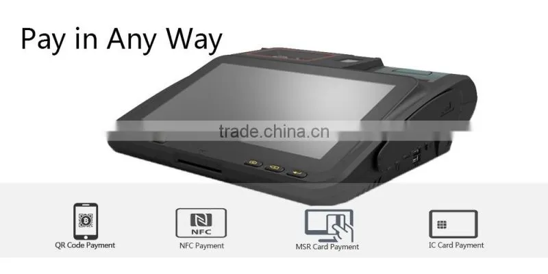 Cheap Touch Screen All In One POS Billing Machine Support 3G WIFI Barcode Scanner RFID Thermal Printer