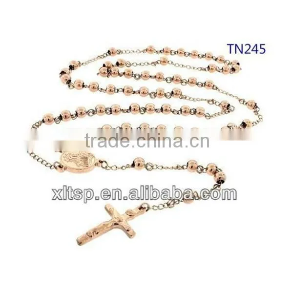2016 symbol pendant bead chain 316L Stainless Steel bead necklace wholesale
