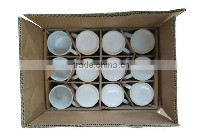 Low MOQ plain white custom print ceramic mugs for customize