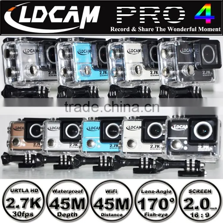 Big discounts!!! LDCAM PRO4 Ultra HD 2.7K/4K Video 170 degrees Wide Angle Sports action Cam 2-inch Screen 1080p 60fps