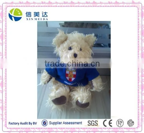 Long Plush Cute University Symbol Teddy Bear soft stuffed toy