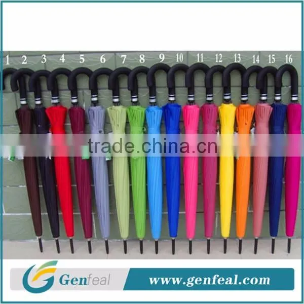 24k ribs standard size outdoor promotional straight umbrellas for rain