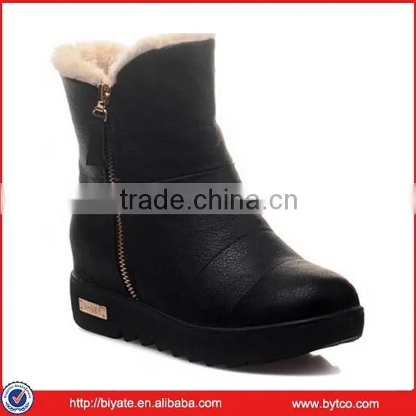 2015 Women's black paint boots,PU Short Boot,slipsole shoe