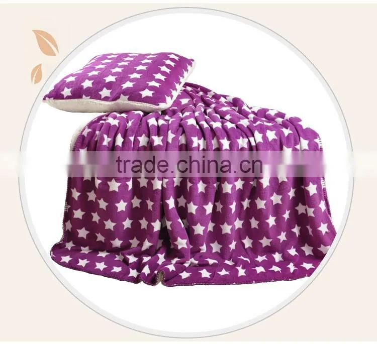 Fashion China New 2Ply Berber Fleece Pillow Blanket
