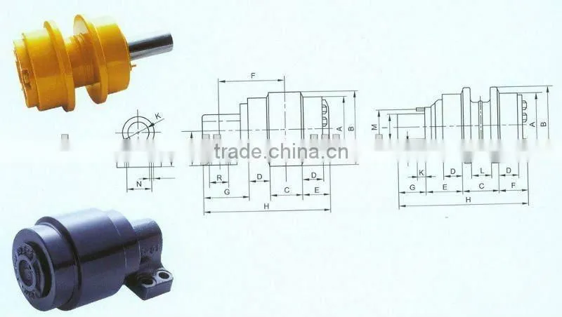 excavator track carrier roller