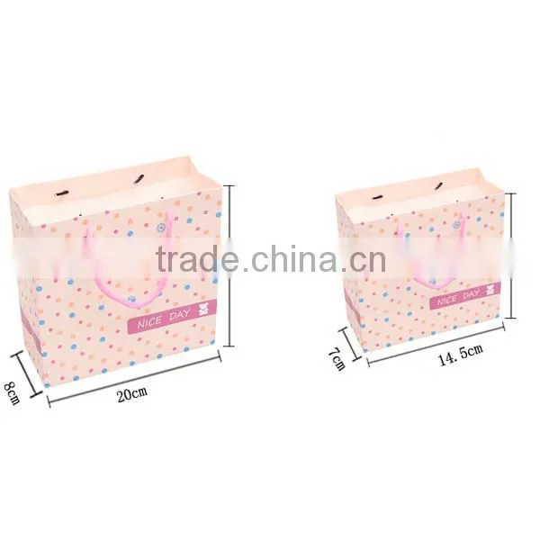 Cute Pinky Gift Bag For Girls Paper Bag