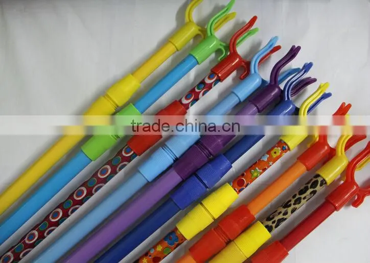 PVC cover and powder coating Telescopic cloth hanger fork with high quanlity