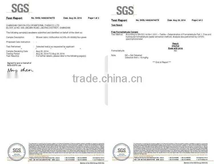 CAISON Fluorescent Orange for fabric printing