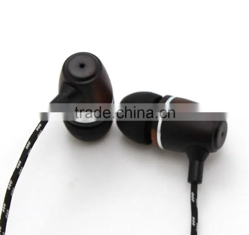 super bass stereo wood earphones WOOD earbuds in ear earpiece high quality for all mobile phones