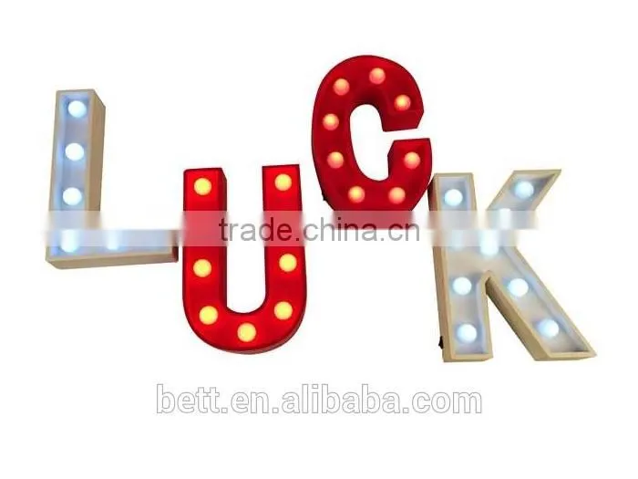 plastic and wood wedding led sign light christmas led lights