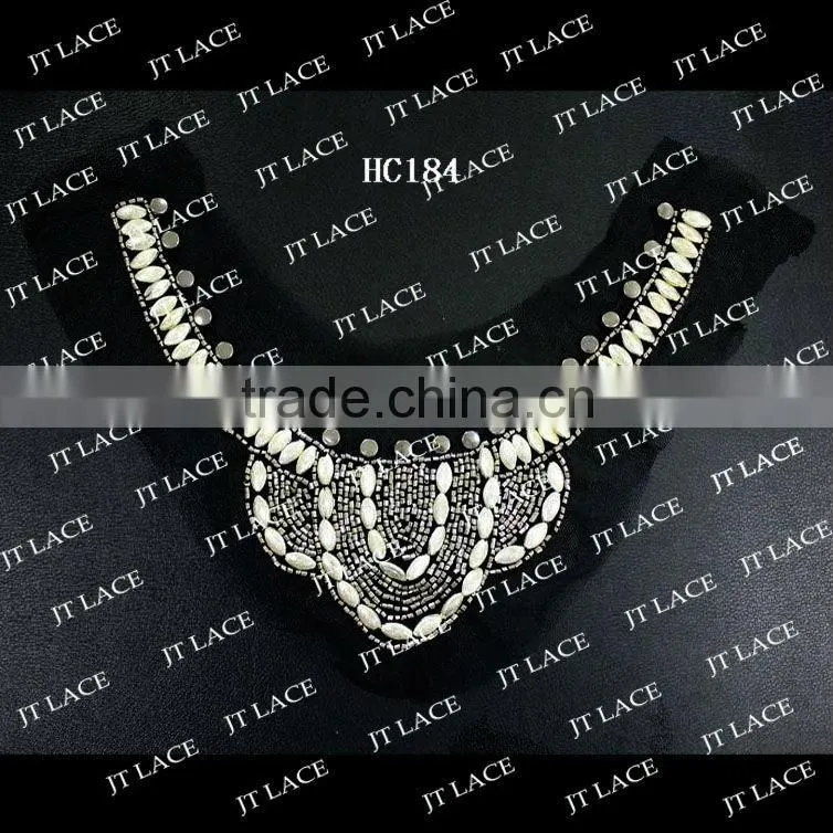 Handmade beaded trim for ladies garment