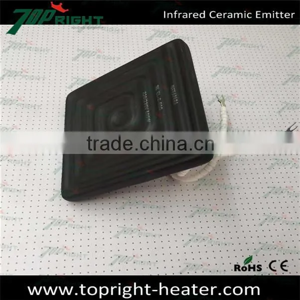 High temperature Black Flat Hollow Far Infrared Ceramic Heating Element