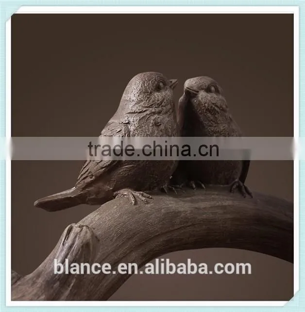 resin vintage bird small decoration resin bird for table decor