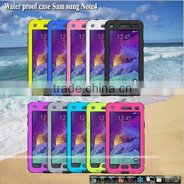 Waterproof Case Note 4 for Smartphones With Button Green