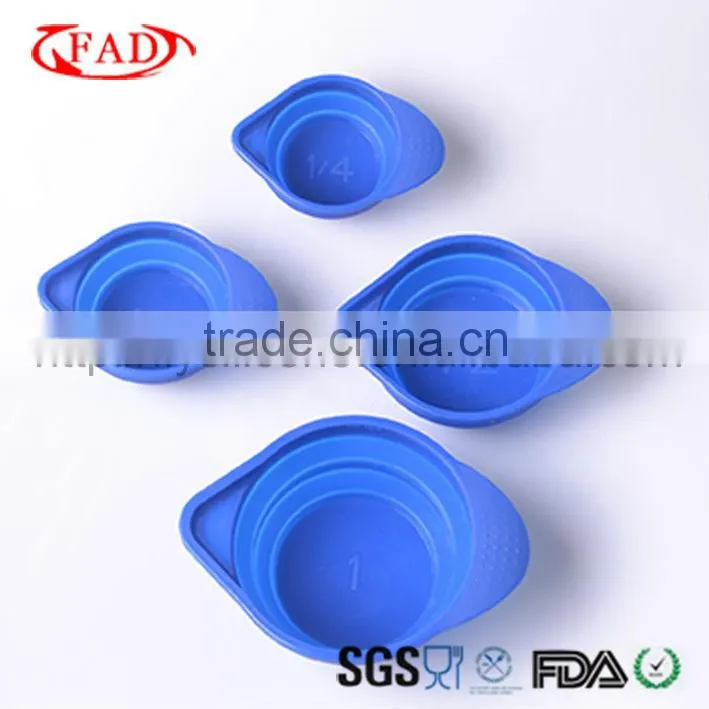 Milk Measuring Cup,250ml/125ml/80ml/60ml,Silicone,Folding,Set of 4