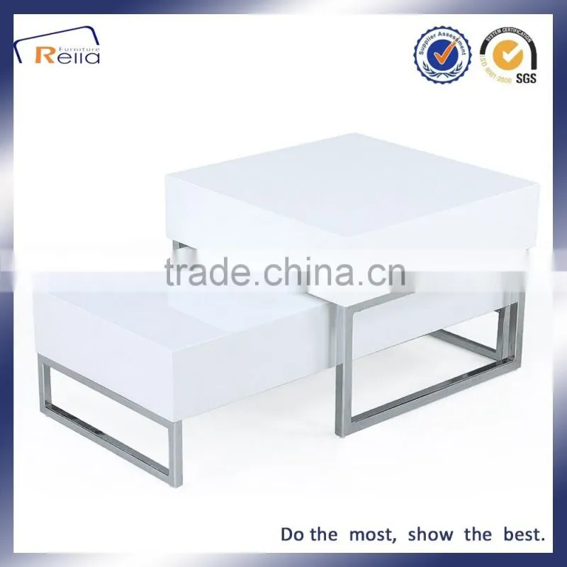 Living Room Furniture Style White MDF Coffee Table