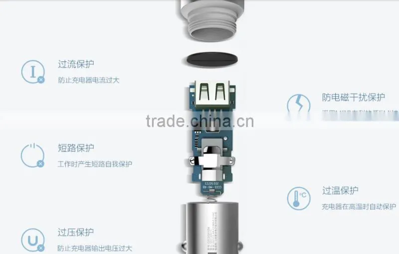 China supplier wholesale original xiaomi dual usb car charger