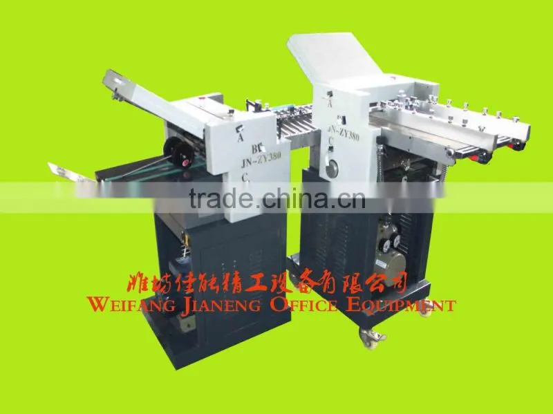 automatic paper folding machine JN-ZY380 best factory price