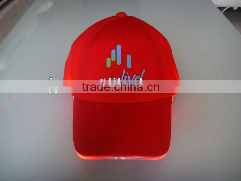 wholesale and retail sport baseball caps with light in visor