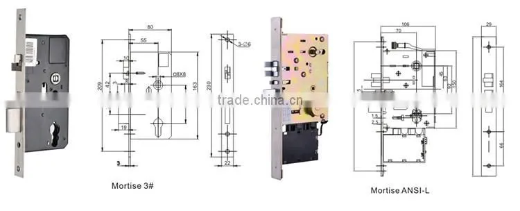 new premium digital card door lock with access control system