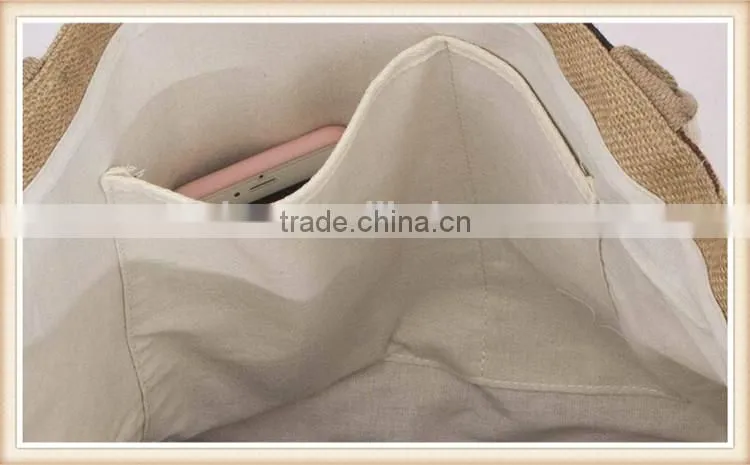 Ecog boutique jute bag with cotton lining
