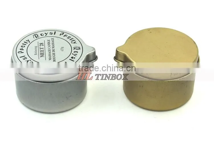 Small Size Round Metal Candle Tin Can Wax Tin Can with Speacial Lid