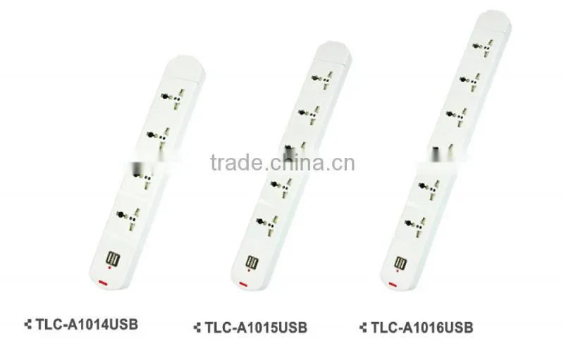 TLC10 1.8 to 10M cable length British plug extension box with usb