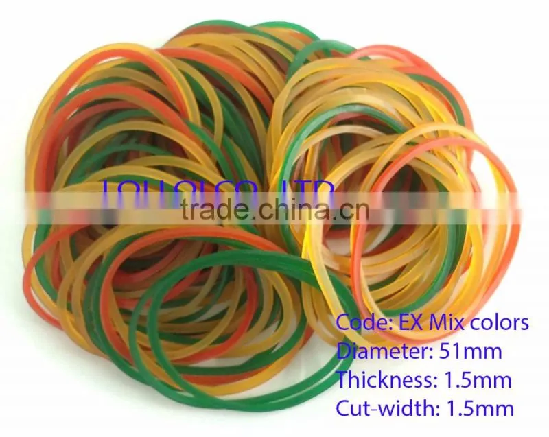 4cm Brown natural Elastic Rubber Band / Promotional Customized Latex rubber band for packaging and vegetable
