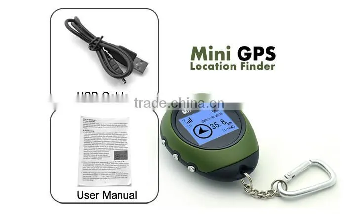 Mini GPS Tracker Tracking Device Travel Protable Keychain Locator Pathfinding Outdoor Sport Handheld Keychain