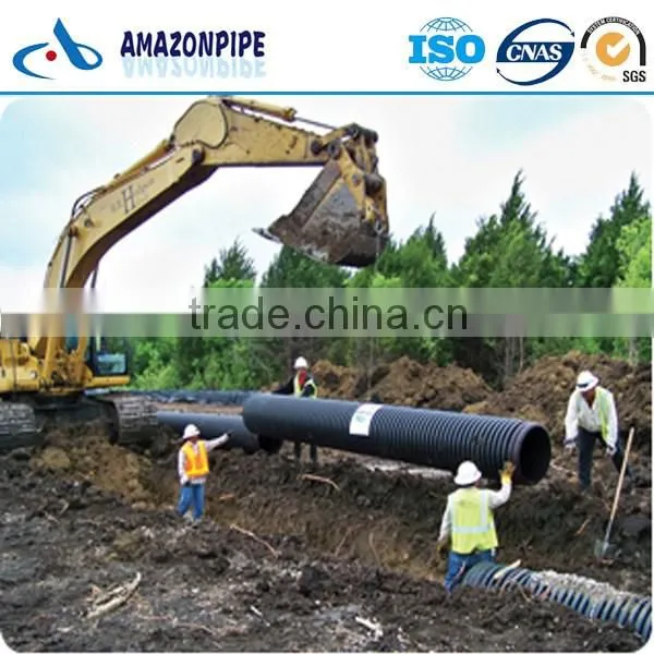 Hot-sale DN1200 PE Steel belt reinforced corrugated hdpe pipes