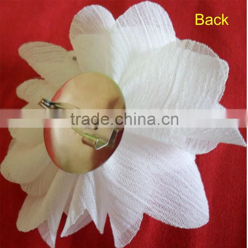 Handmade Fabric Flower (White)