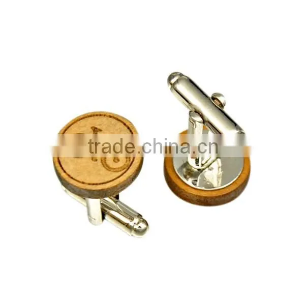 Fashion jewelry mens gift bicycle wooden cufflinks