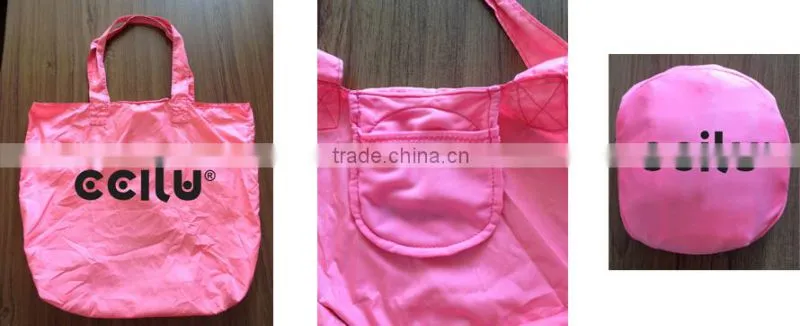 Candy-paint polyester folding shopping bag