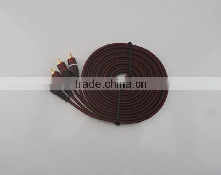 high quality 2RCA/M-2RCA/M gold plated RCA cable 1.5m 5F