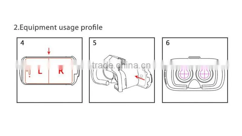 Fashion portable video glasses type vr case of realidad virtual gafas