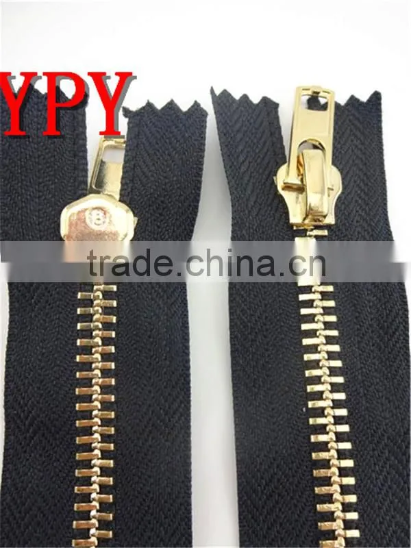 light gold metal zipper