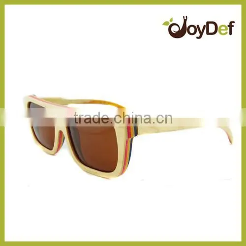100% Natural New Style of Wooden Sunglasses Colorful handmade designer polarized cheap wooden