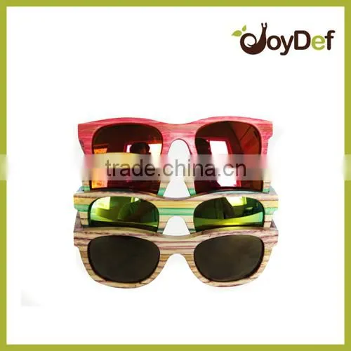 bambo sunglasses with Polarized lenses colorful bamboo sunglasses