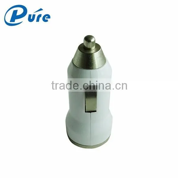 Promotional CE/RoHS/FCC best selling high quality car usb charger 2 port bullet dual usb car charger adapter