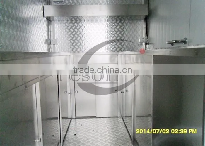 sus 304 fast food mobile kitchen trailer / towable food trailer for sale and food cart manufacturer with price