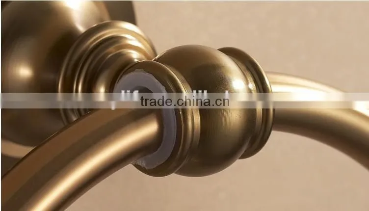 Bathroom Shower Set Refined Copper Golden Finish Towel Ring rack
