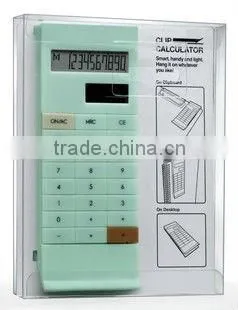 portable promotional 10 digital solar paper clip calculator