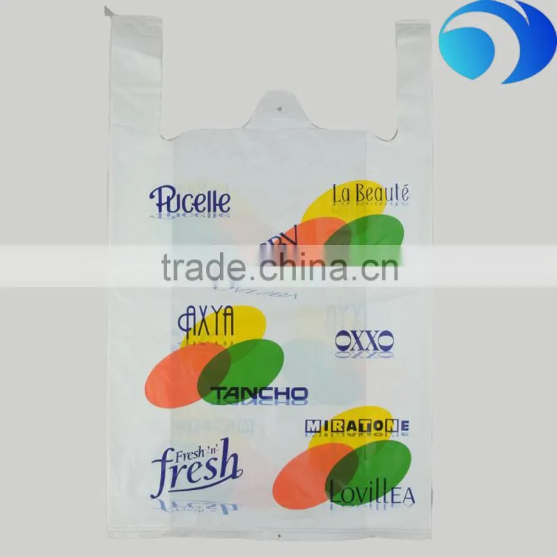 2017 HDPE Printed T-shirt bags Shopping bags plastic bag