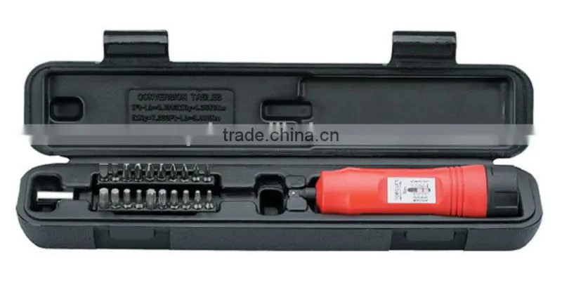 Taiwan Made High Quality Automotiv tool 1/4"Dr. Short Shaft Torque Screwdriver Set