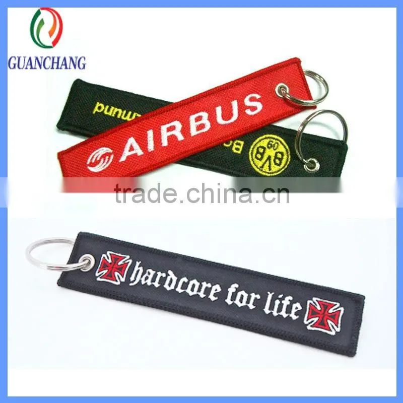 2013 Popular new products embroidery keychain