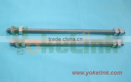 316 ,304 stainless steel double arming bolt with square nut